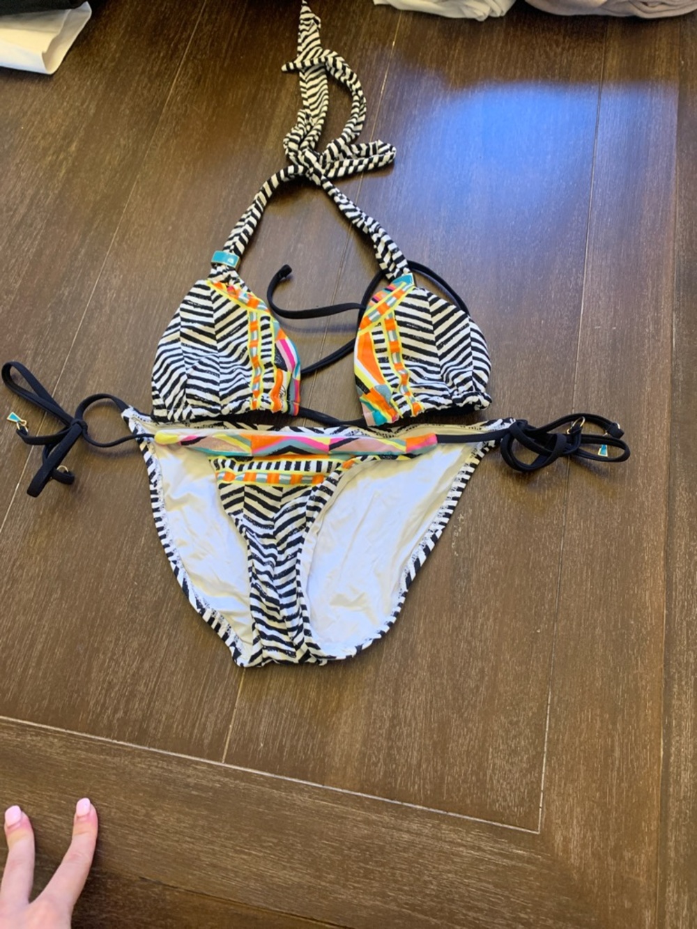 Trina Turk colorful triangle bikini size 2